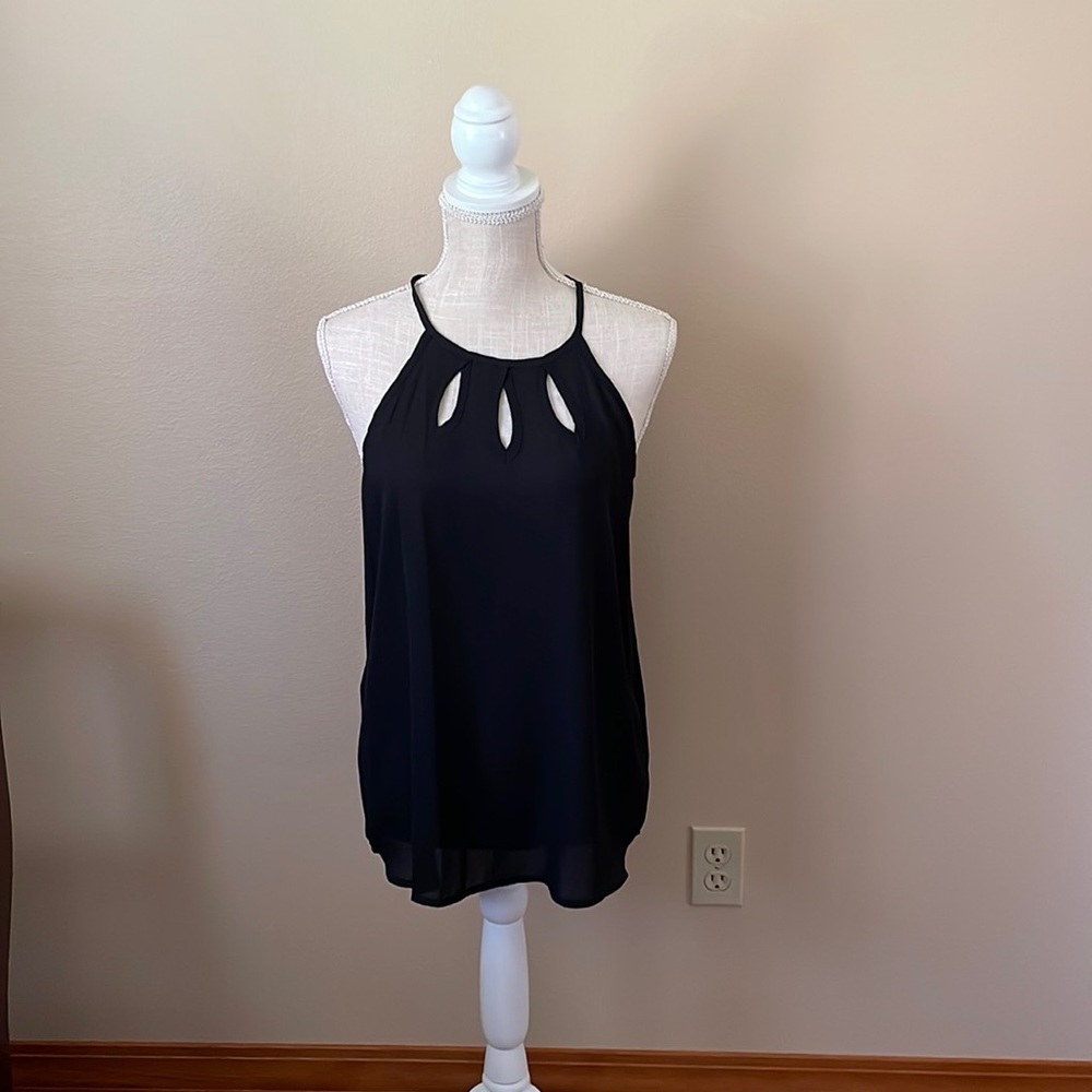 Papermoon Women's Walita Cutout Detail Blouse in Black Size M - NWT